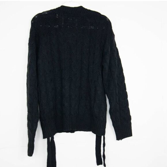 NWOT Weatherproof Vintage V-neck cabled‎ sweater, black, XL - Picture 2 of 10